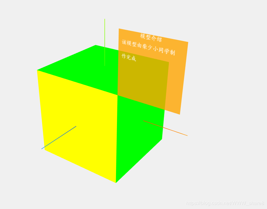 Threejs模型旁边添加 文字注释，解释模型 3D效果预览图