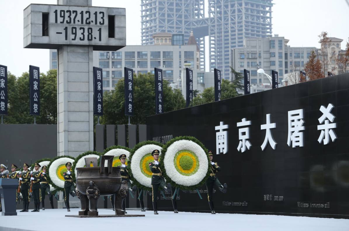 12月13日，南京大屠杀死难者国家公祭仪式现场放飞和平鸽